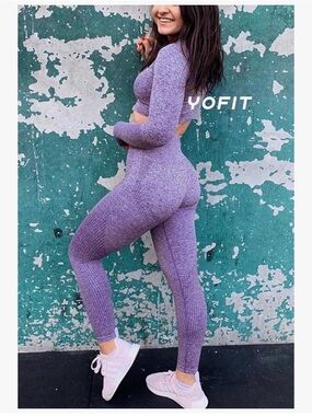 Lavender High-Waist Seamless Leggings
